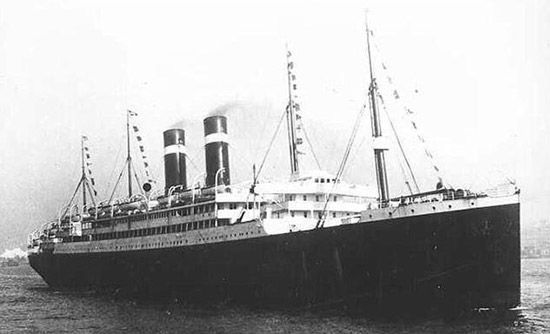 Passenger steamer Lapland - Ships hit by U-boats - German 